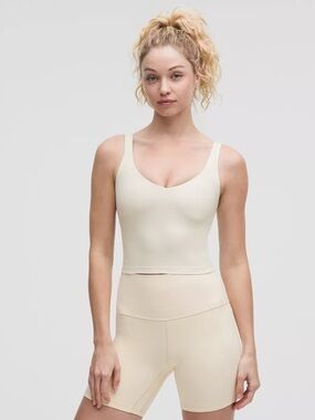 lululemon athletica Cream Scoop-Back Support Tank